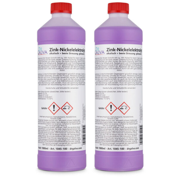 Zink-Nickelelektrolyt seidenmatt 2000ml