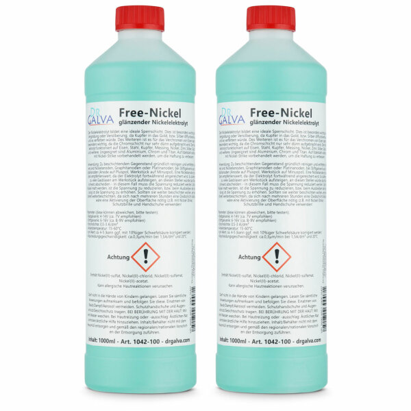 Free-Nickel 2000ml mit 2x Flachanode 100 x 60 x 0,6mm