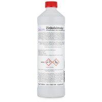 Zinkelektrolyt 1000ml mit 2x Flachanode 100 x 60 x 0,6mm