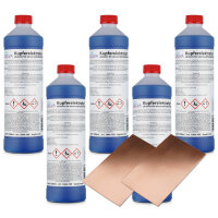 Kupferelektrolyt alkalisch 5000ml mit 2x Flachanode 100 x 60 x 0,6mm