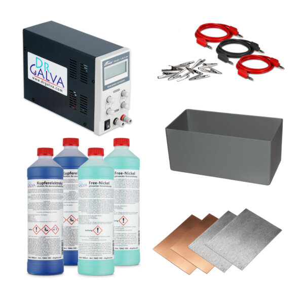 Kupfer alkalisch + Nickel-Set - Für empfindliche Metalle wie Zink/Zamak